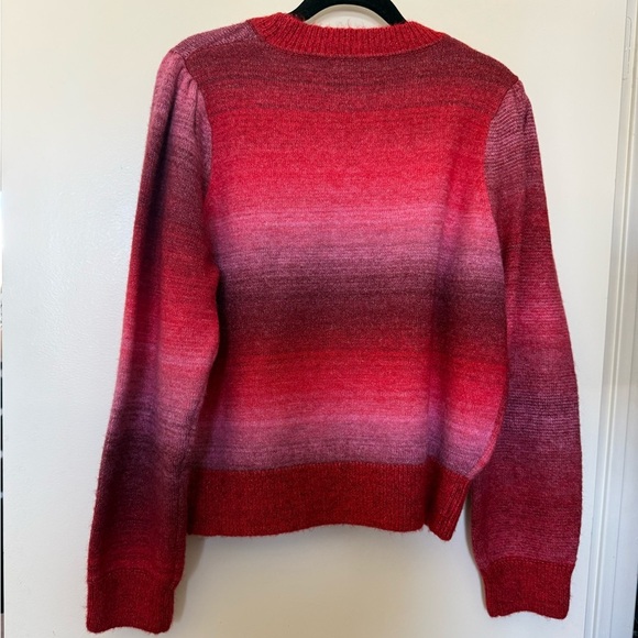 NWT Marine Layer Ayla Ombré Stripe Puff Sleeve Sweater in Size XL - Picture 12 of 13
